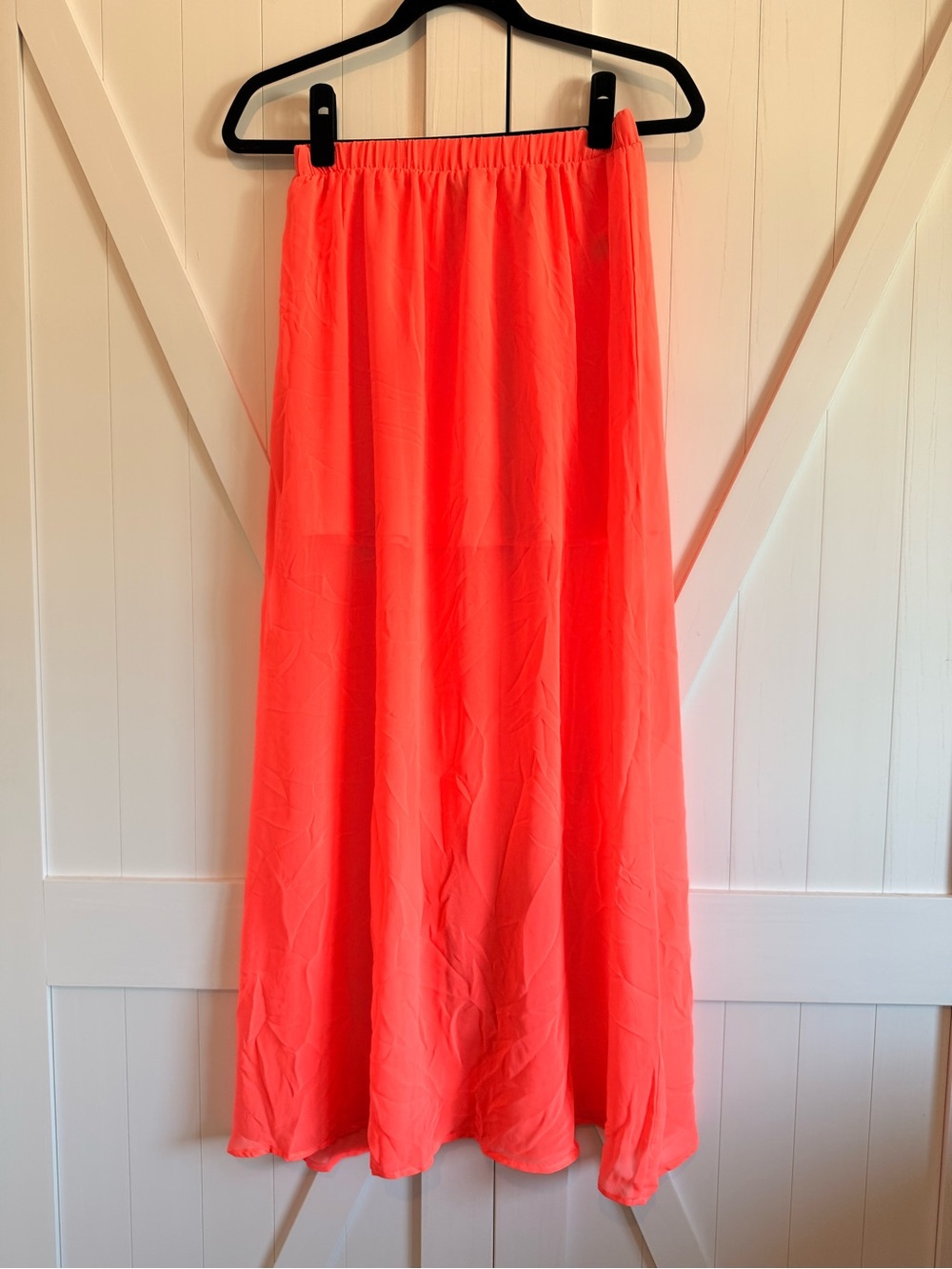 Forever 21 Neon Coral Maxi Skirt